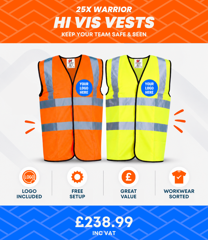 25 Warrior Hi-Vis Vest Bundle