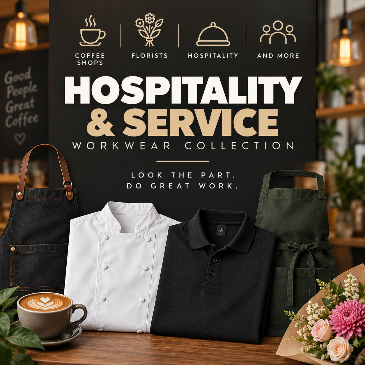 Embroidered logo on workwear